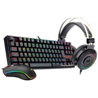 Imagem de Kit Gamer Redragon RGB Headset 2 Surround 7.1 + Teclado Kumara Switch Outemu + Mouse Cobra M711-Unissex