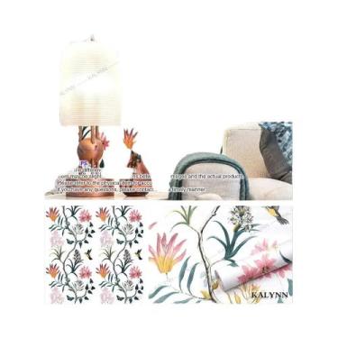 Imagem de Papel De Parede Floral Verde Autoadesivo Em Vinil Para Decoração De Sa