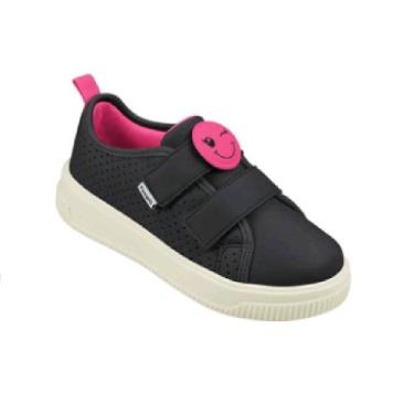 Imagem de Tenis pampili up patch carinha com glitter ref 738.003, 29, Preto, Ros