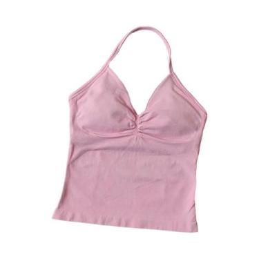 Imagem de Top De Ginástica Feminino Longline Com Alças E Costas Abertas, Top De 