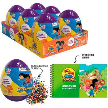 Imagem de Doce OVO Surpresa 3 Palavrinhas Display com 6 Unidades - Divino KIDS