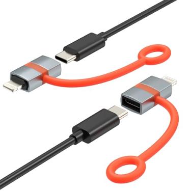 Imagem de Kefiany Adaptador USB C fêmea para Lightning macho (pacote com 2) para iPhone 14 13 12 cabo MFi certificação conversor de iluminação adaptador carregador conector de carregamento para iPad Lighttening