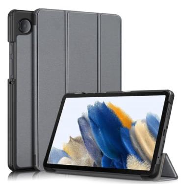 Imagem de Capa Tri-fold para Tablet com Função Auto Sleep Fecho Proteção Total Ultra Fina e Leve Galaxy A9 Plus 2023