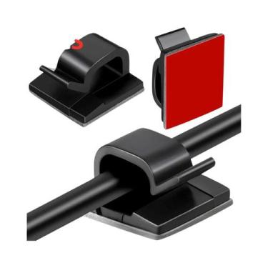 Imagem de Organizador De Cabos Autoadesivo: Clipes E Suportes Para Fios, Ideal P
