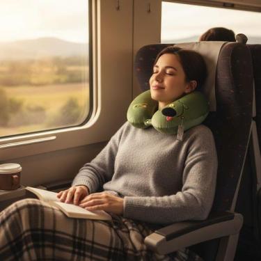 Imagem de Almofada Macia Infantil Para Pescoço Em Viagens Confortáveis - Tibaby,
