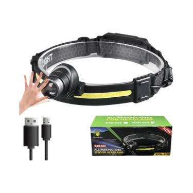 Imagem de Lanterna De Cabeça LED COB Com Zoom Para Pesca E Corrida Ao Ar Livre, 