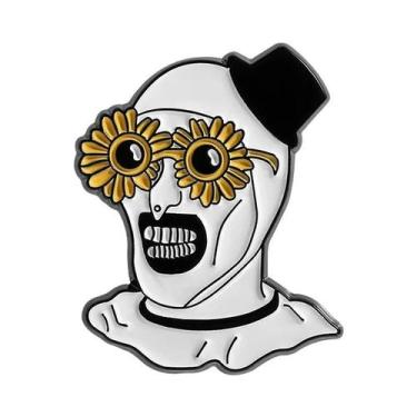 Imagem de Broche De Esmalte De Palhaço Terrifier Com Óculos De Sol De Girassol, 