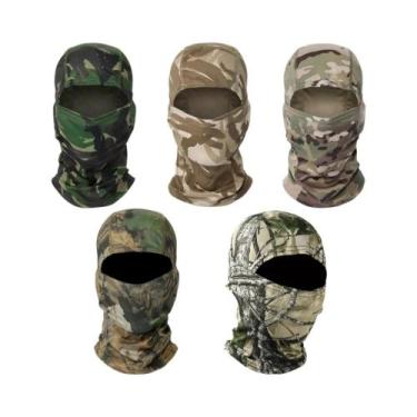 Imagem de Conjunto De Balaclava Camuflada 5 Peças: Máscara Facial Completa Multi