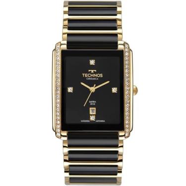 Imagem de Relógio Technos Feminino Elegance Ceramic Sapphire Dourado GN10AY/9P