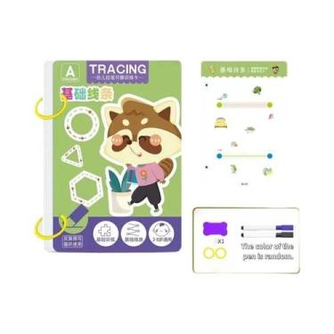 Imagem de Caderno De Atividades Apagável Para Crianças Com 36 Páginas, 2 Canetas