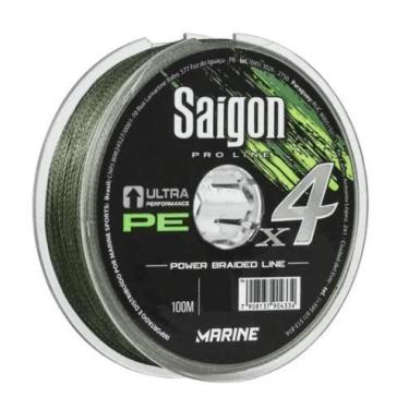 Imagem de Linha Pesca Multifilamento Saigon 0,37mm 100m Suporta 25kg - Marine Sp
