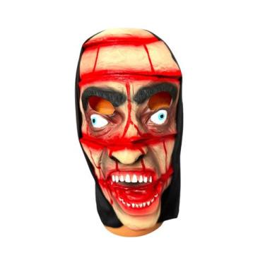 Imagem de Máscara homem Fatiado rosto cortado assustador Fantasia - Blook