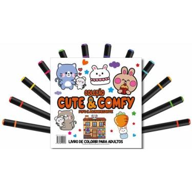 Imagem de Livro - Cute & Comfy Coloring Book for Adults - Fofo e Aconchegante - 