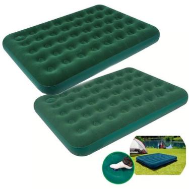 Imagem de Kit 2 Colchões De Ar Inflavel Casal Bomba Ar De Pé Embutido - Kala, Ve