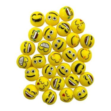 Imagem de 40 Missangas Carinha Emoji Whatsapp 12mm Para Colar Pulseira - Adb Ass