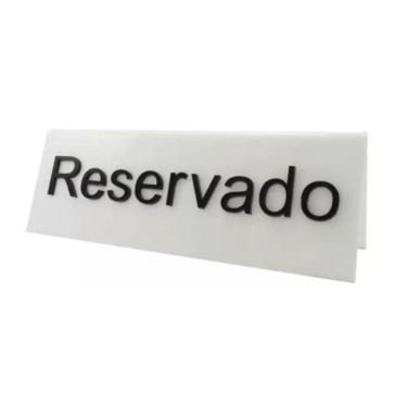 Imagem de Placa Reservado Casamento Bar Restaurante Festas Alto Relevo