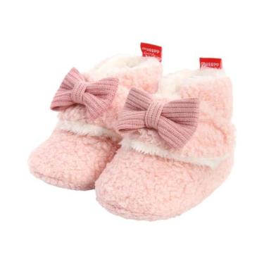 Imagem de Botas De Inverno De Pelúcia Com Laço De Borboleta Para Bebês Meninas, 