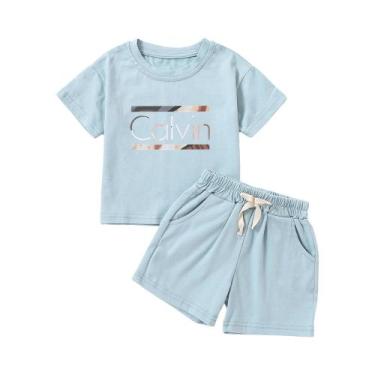 Imagem de Conjuntos De Roupas Infantis De Algodão Com Estampa De Letras Para Men