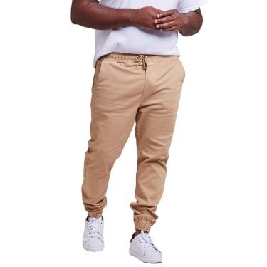 Imagem de Calça Plus Size Jogger Jeans Sarja Colorida Masculina Punho-Masculino