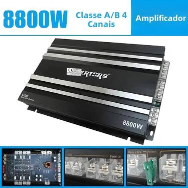 Imagem de Amplificador De Áudio Automotivo Classe AB De 4 Canais 12V 8800W Para 