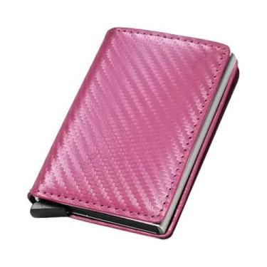 Imagem de Carteira Vintage De Couro Marrom RFID Para Homens, Mini Bolsa, Porta C