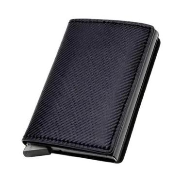 Imagem de Carteira Vintage De Couro Marrom RFID Para Homens, Mini Bolsa, Porta C