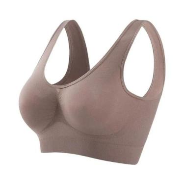 Imagem de Sutiã Esportivo Feminino Sem Costura Com Efeito Push-Up, Sem Aro, Tama