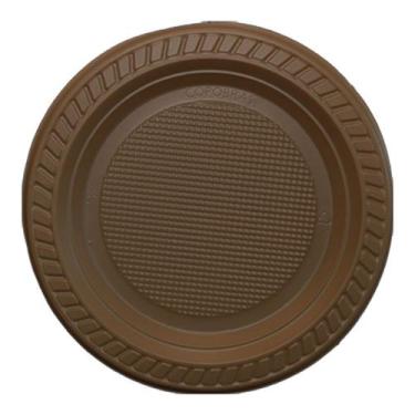Imagem de Prato Descartável Marrom para Festa 15cm - 10 Unidades - Copobras