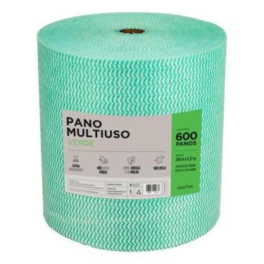 Imagem de Pano De Limpeza Multiuso Bettanin 600 Panos Rolo 240 Metros, Verde