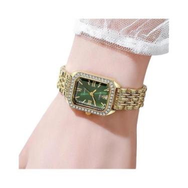 Imagem de Relógio De Quartzo Feminino Com Pulseira De Aço Inoxidável Dourada, Lu