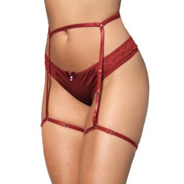 Imagem de  Liga Feitiche Alças Sensual Cinta Sexy Lingerie Luxo Tendência - Rend