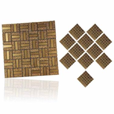 Imagem de Pastilha De Vidro Adesiva Kit 11 Uni Parede Banheiro Cozinha Sala Deco