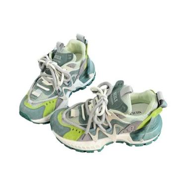 Imagem de Tênis Feminino Casual De Malha Colorido Para Primavera/Outono Com Sola