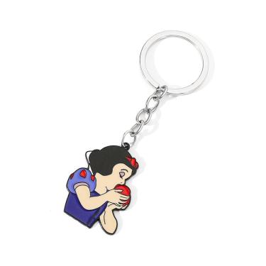 Imagem de Chaveiro, chaveiro, pingente de maçã branca como a neve, design de desenho animado