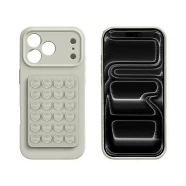 Imagem de Capa De Silicone Sólido Com Suporte De Sucção Para iPhone 16 15 14 pro