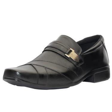 Imagem de Sapato Social Masculino Couro Confortável para Escritório - SLZ, Preto