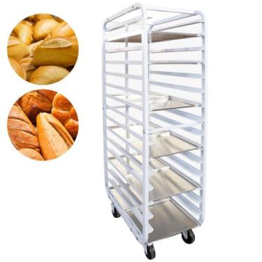 Imagem de Armário Esqueleto De Pão Francês Para 32 Esteiras 35x35 Carrinho Imeca