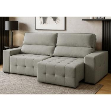 Imagem de Sofa 3 Lugares Retratil Reclinavel 210cm Linho Village Ferguile