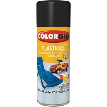 Imagem de Tinta Spray para Plástico 350ml Preto Fosco - 1511 - COLORGIN