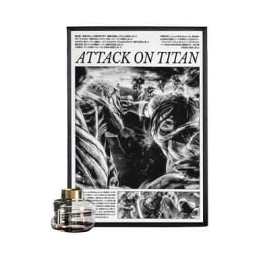 Imagem de Pôster De Arte De Parede Em Papel Kraft Branco, Anime Japonês, Ataque 