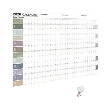 Imagem de Calendário De Parede Anual 365 Dias 2026, Planejador Diário, Folha De 