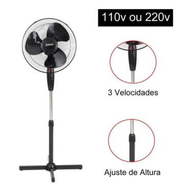 Imagem de Ventilador Com Pedestal Altura Ajustável 50w 60hz - Futuro, 110V
