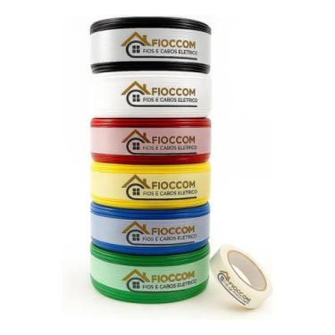 Imagem de Fio Azul 4mm Cabo Flexível Rolo 100m Eletrico 750v Fioccom - Congratul