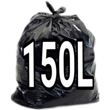 Imagem de Saco de Lixo Super Reforçado Preto 150 LITROS com 100 Unidades Higipack