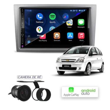 Imagem de Multimídia MP10 CarPlay e Android Auto Meriva 2002 a 2012 - First Opti