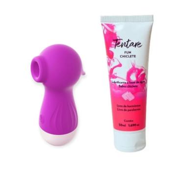 Imagem de Kit Sugador de Clitóris Small Seahorse com Lubrificante Fun Chiclete em Silicone e ABS...