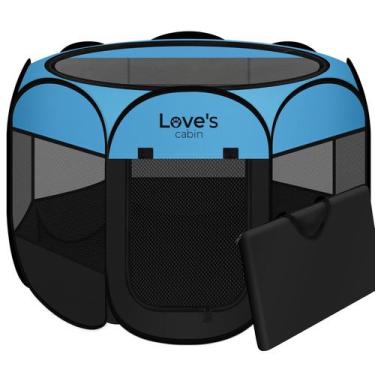 Imagem de Tenda grande Pet Playpen Love's cabin Puppy Dog azul