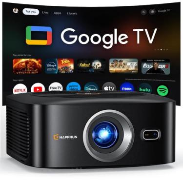 Imagem de Projetor HAPPRUN J7 PRO 1500 ANSI Google TV 4K Full HD