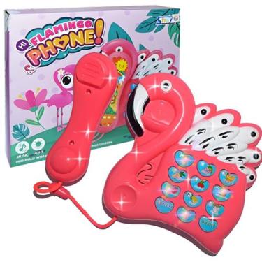 Imagem de Telefone Musical Flamingo Infantil Brinquedo Educativo - Europio