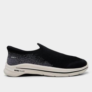 Imagem de Tênis Skechers Go Walk 8 Feminino, Preto, Branco, 38